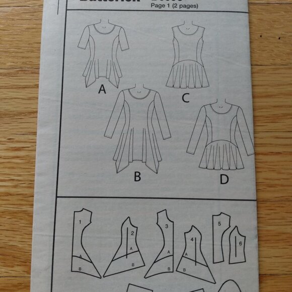 Pullover Tops Sewing Pattern Plus Size 14-22 UNCUT Butterick 6096 Modern Tunics - Picture 9 of 10